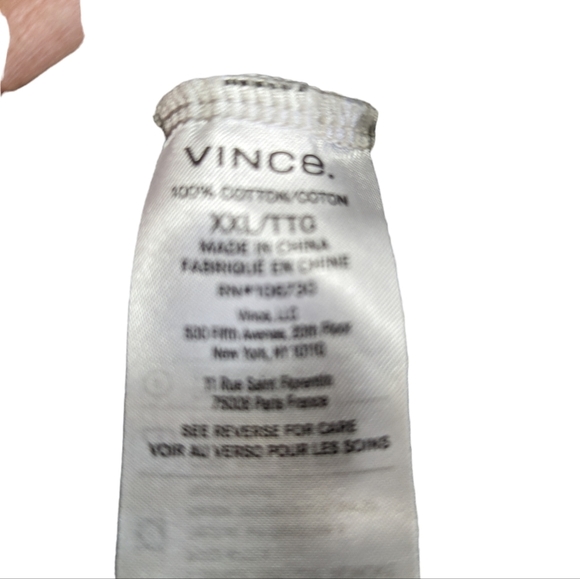 Vince  Streaky Cotton Jersey Crewneck T-SHIRT... Size XXL - Picture 8 of 8